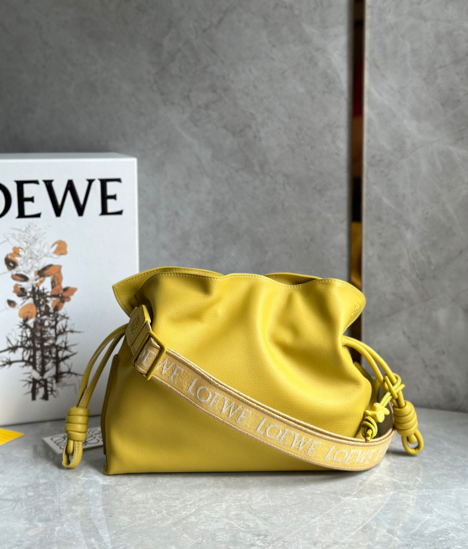 Loewe Designer Flamenco Soft Leather yellow Bag