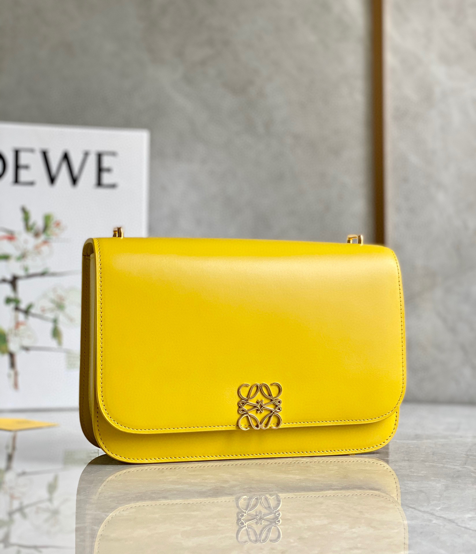 Loewe Yellow Leather Goya Shoulder Bag yellow