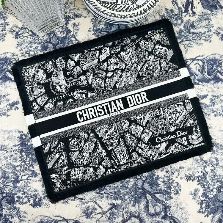 Dior Trendy embroidered placemats All colours and Four-piece knife and fork set