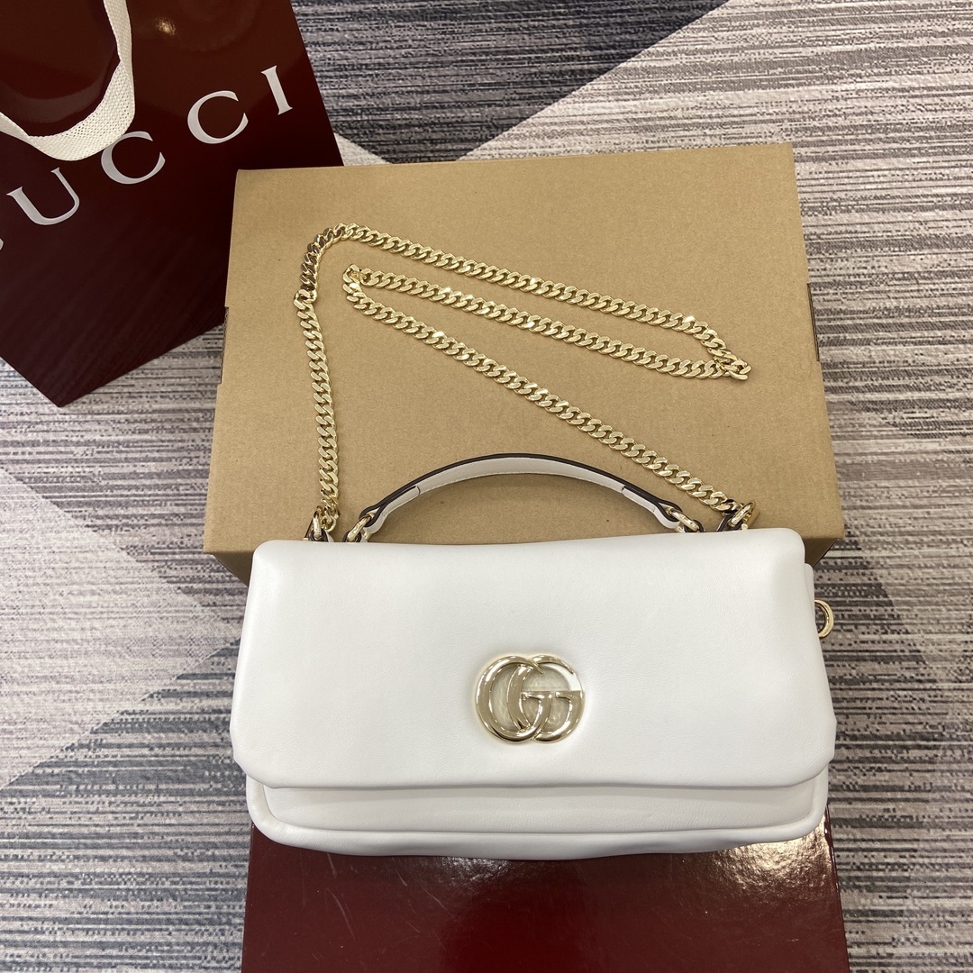 Gucci GG Milano Small Top Handle Bag white
