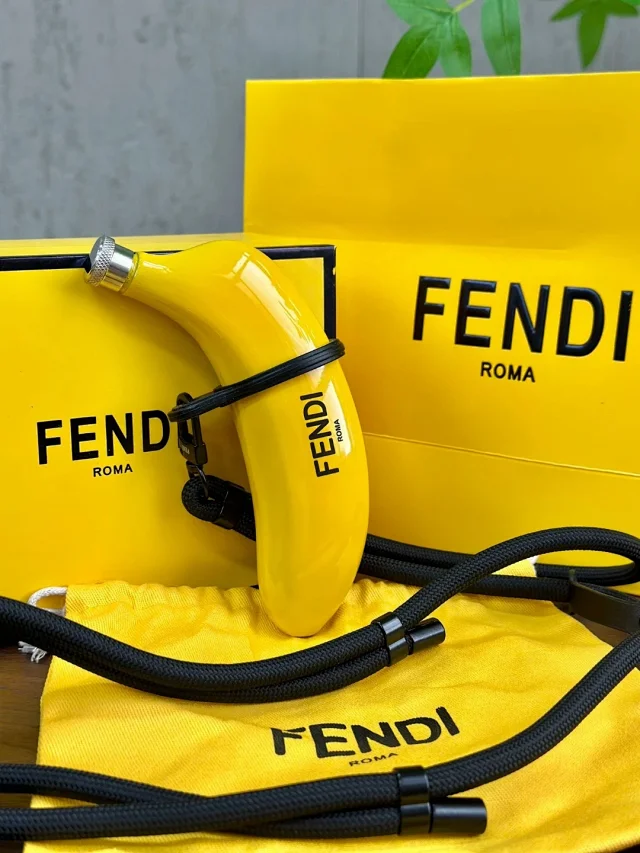 Fendi Banana Hip Flask Yellow