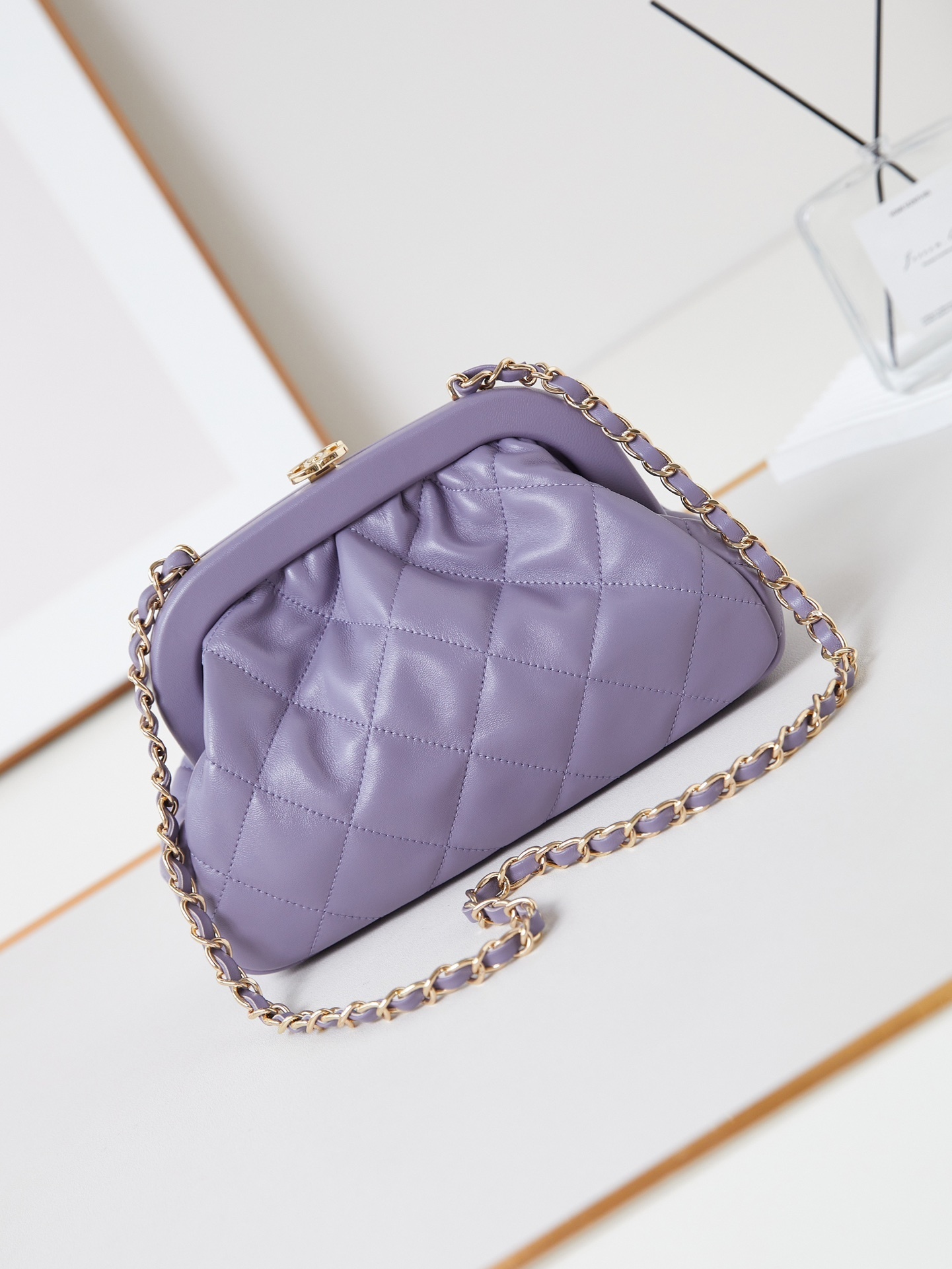 Chanel Plaid Shell Crossbody Bag