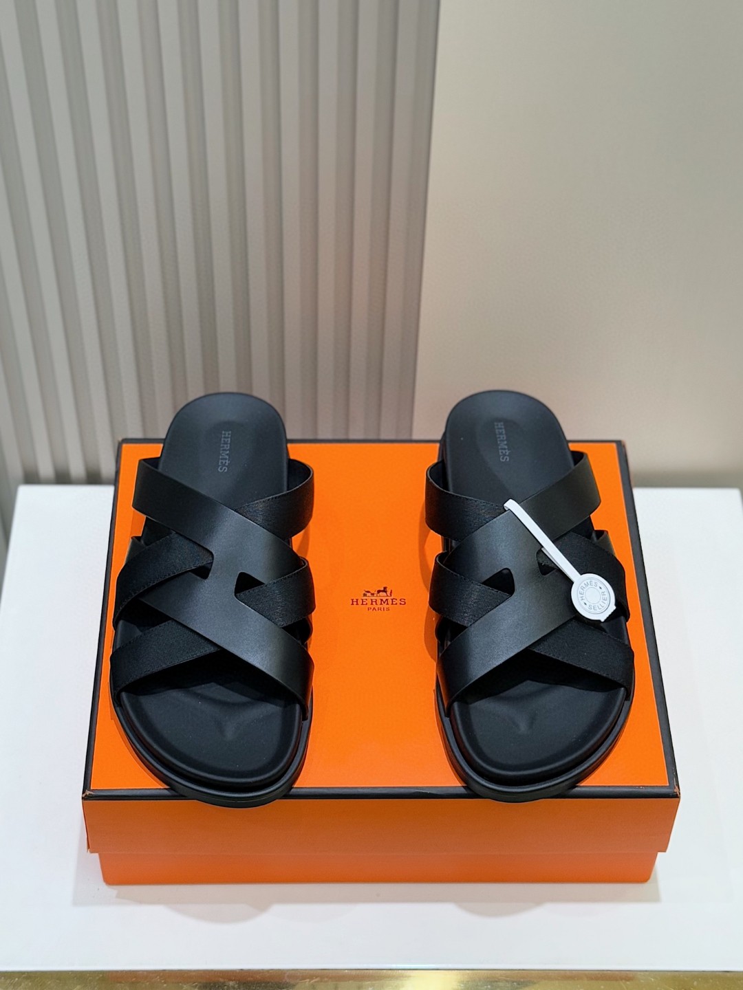 Hermes Kazimir Sandal Black