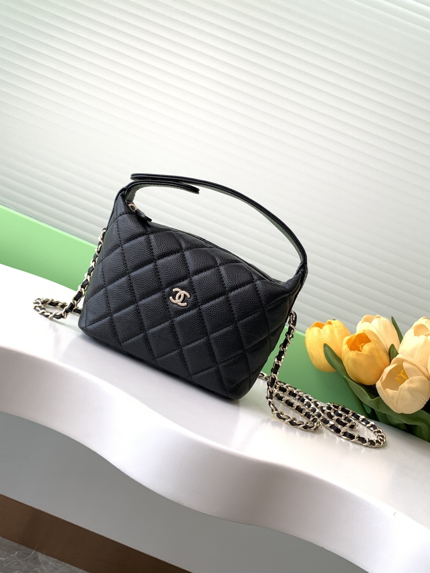 Chanel Heart Shaped Bag black