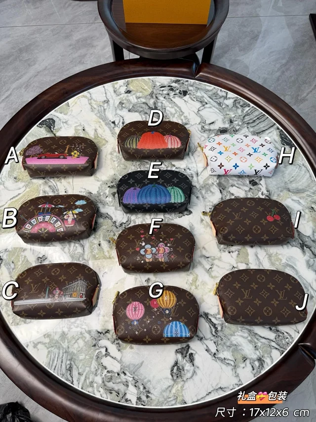 LV compact cosmetic bags all colors