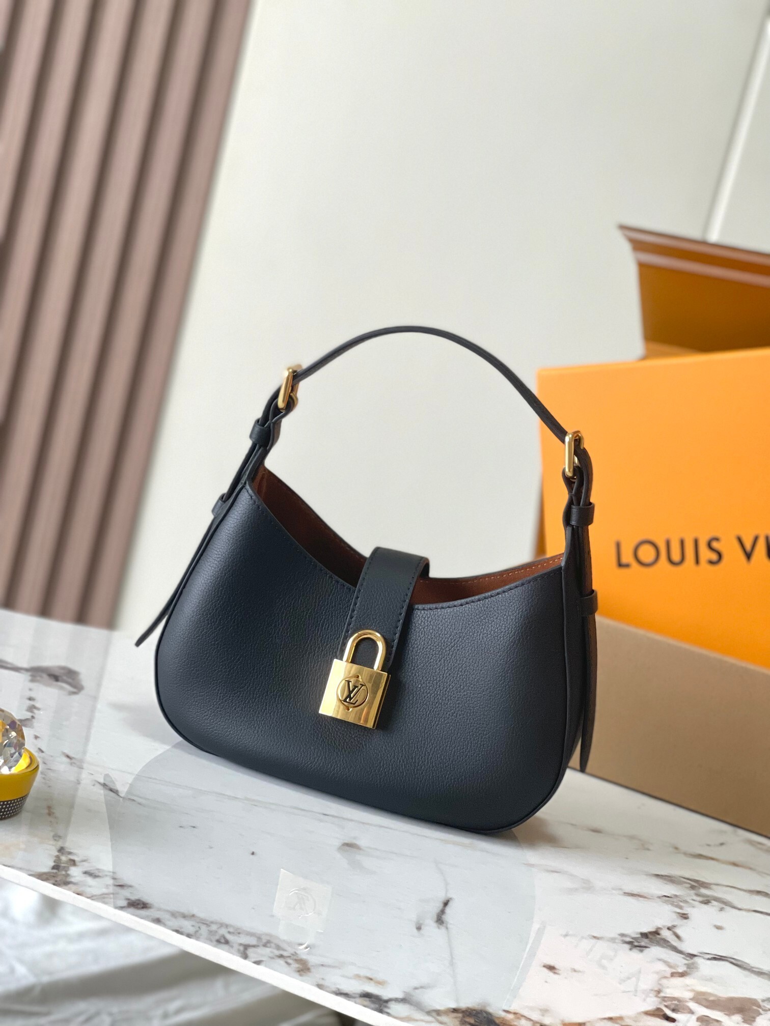 LV Calfskin Low Key Bumbag black