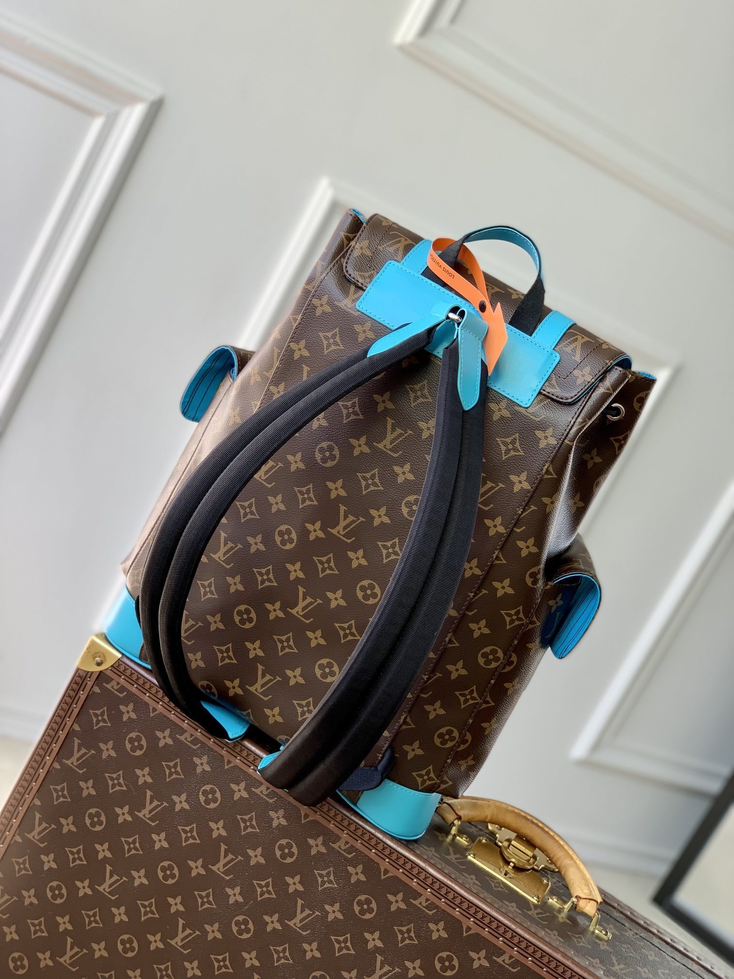 LV Blue Christopher Backpack