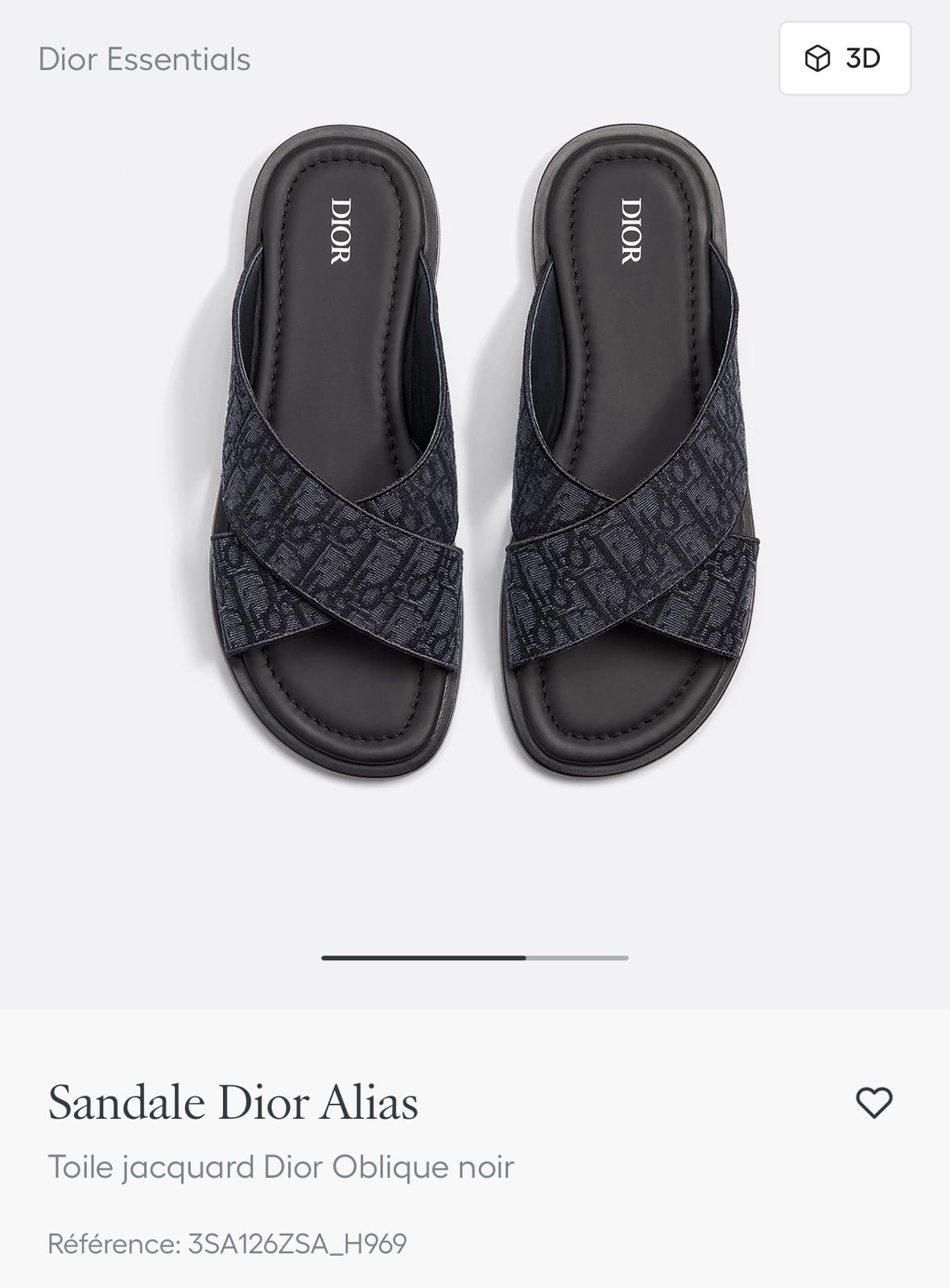 Dior sandale Alias Black slides