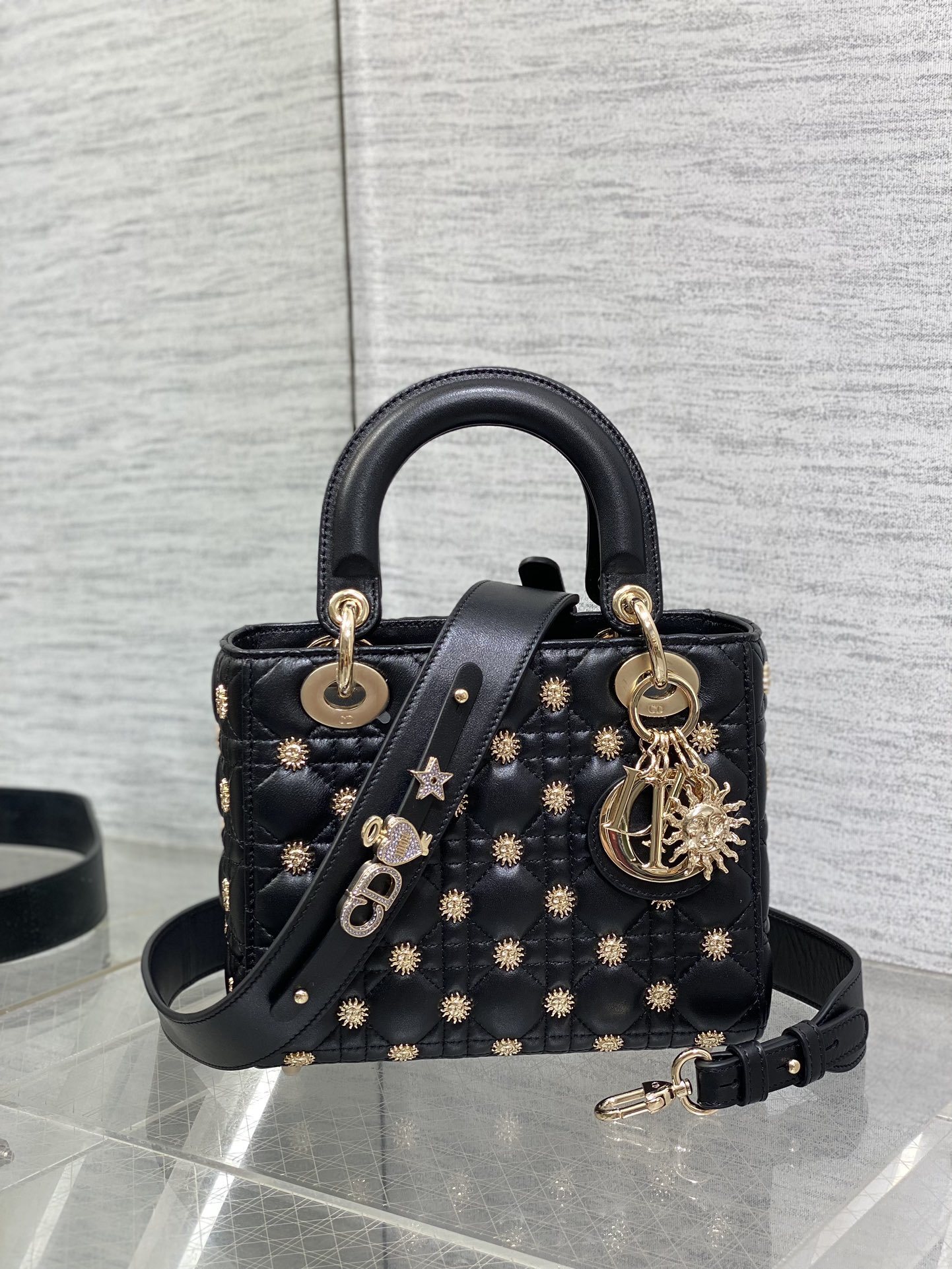 Christian Dior Small Lady D-Joy Bag black