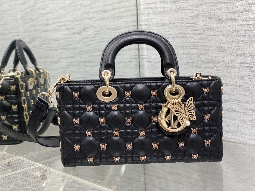 Christian Dior Small Lady D-Joy Bag Black