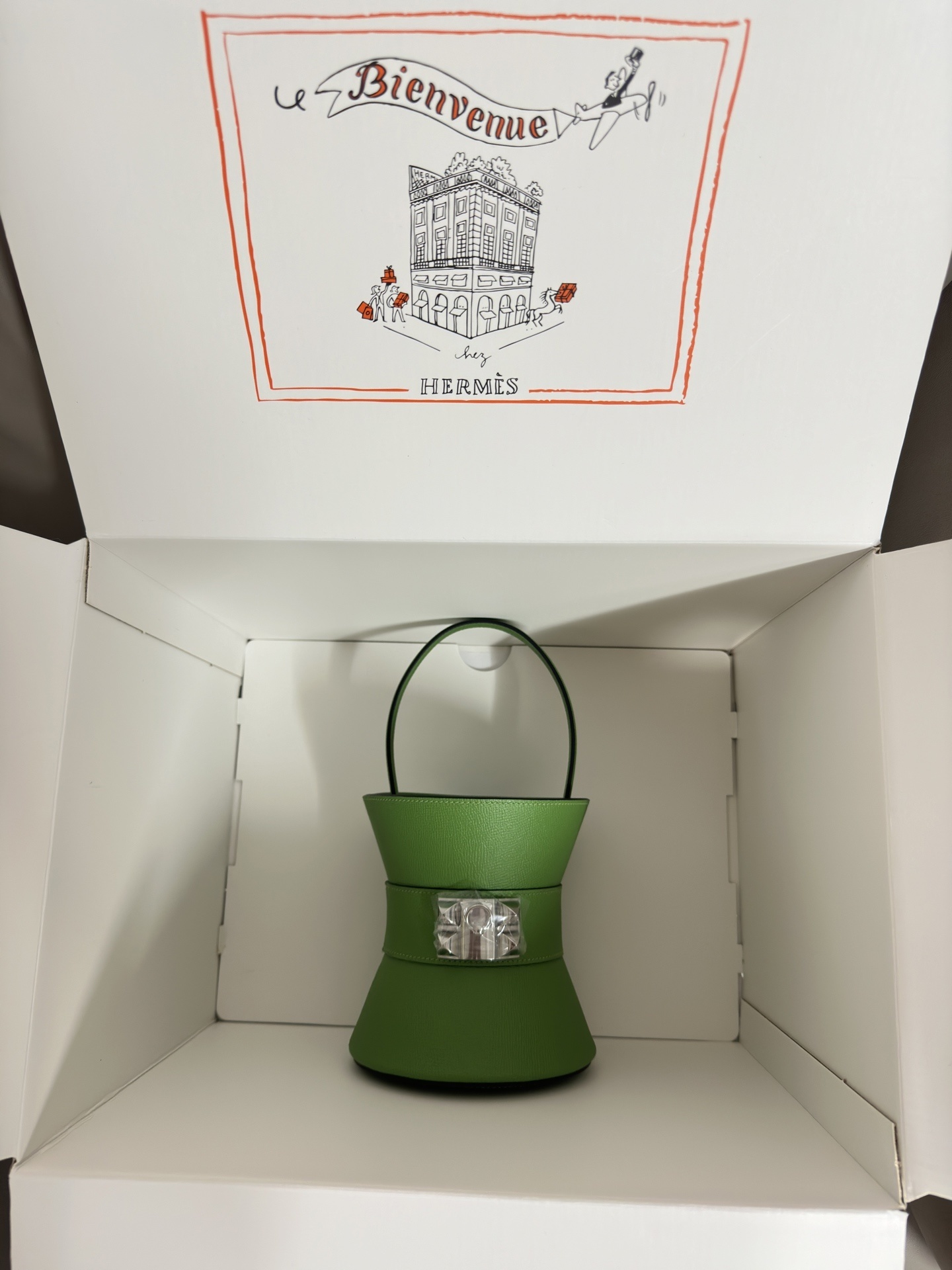 Hermes Mini Medor bag green