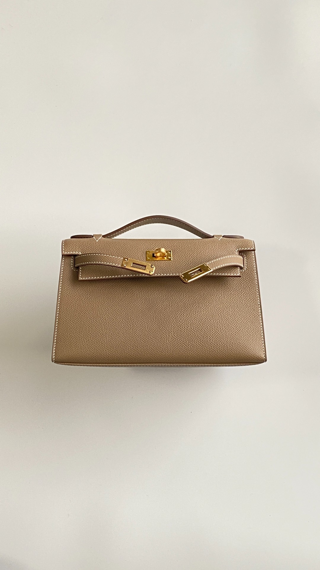 Hermes kelly Leather Bag brown
