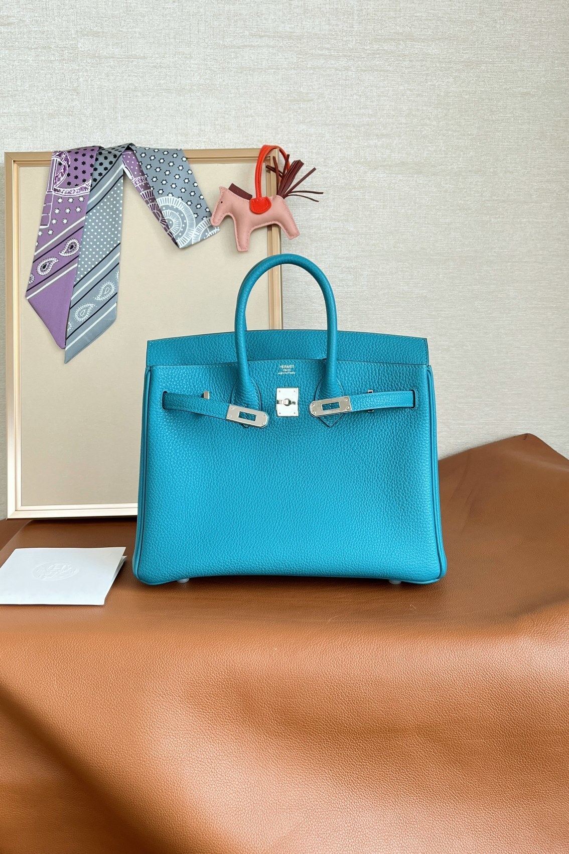 Hermes Blue Palladium Hardware Birkin 30 Bag