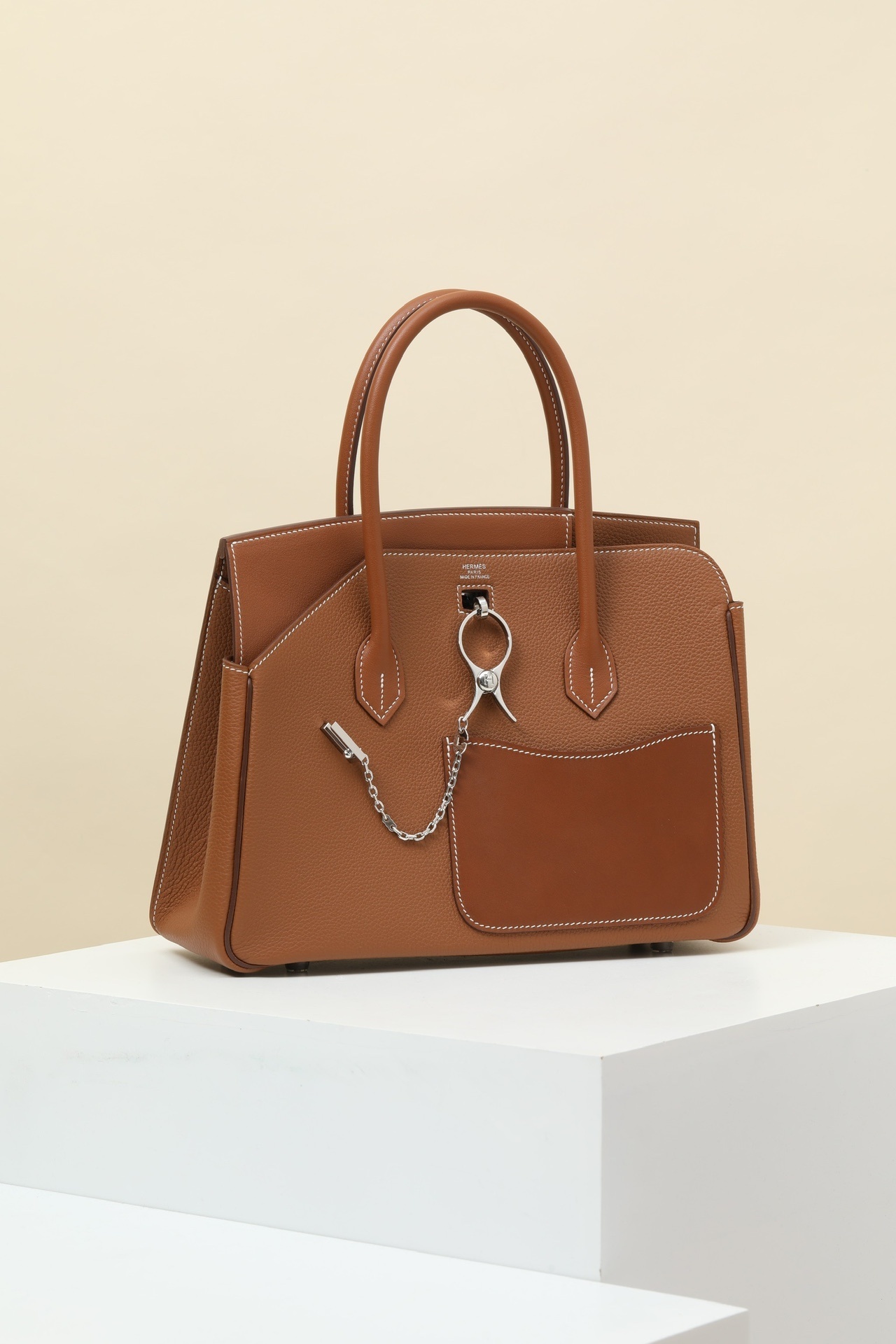Hermes Birkin Leather Top Handle Bag brown