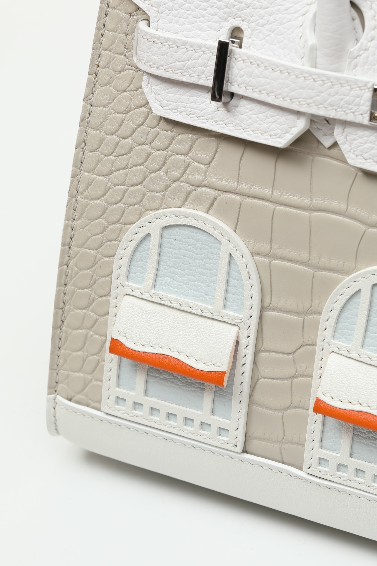 Hermes Birkin pochette belt bag White