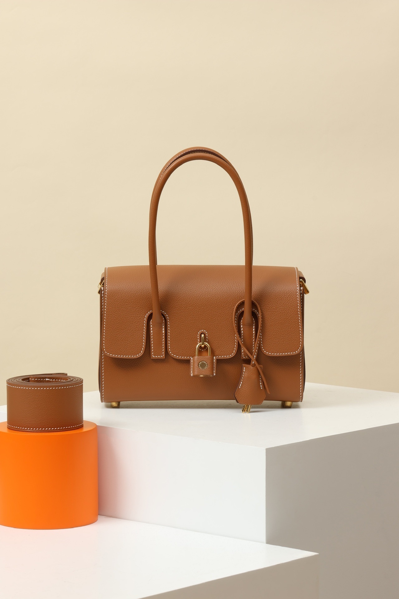 Hermes kelly pochette belt bag Brown