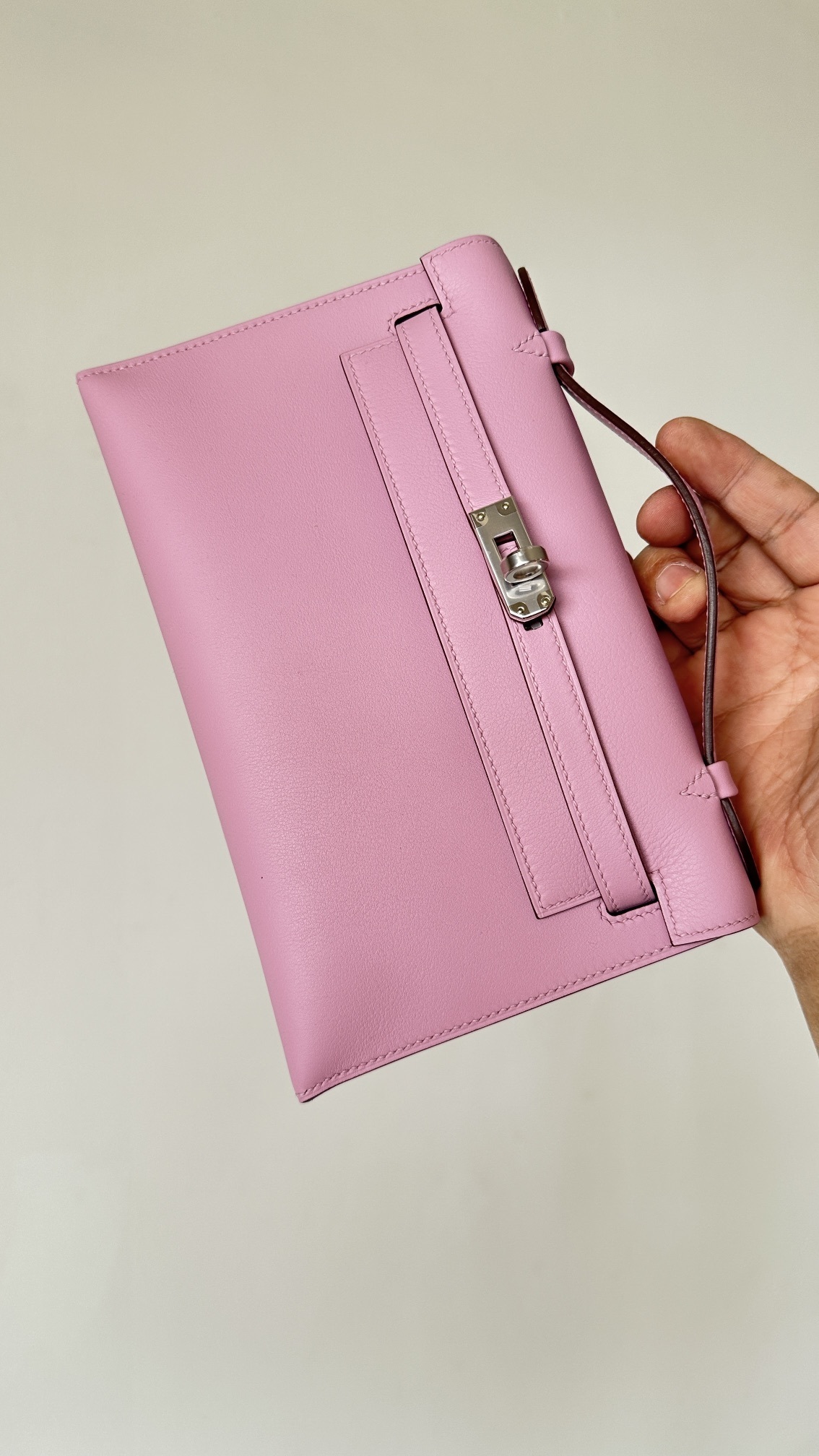 Hermes Kelly Pochette bag pink