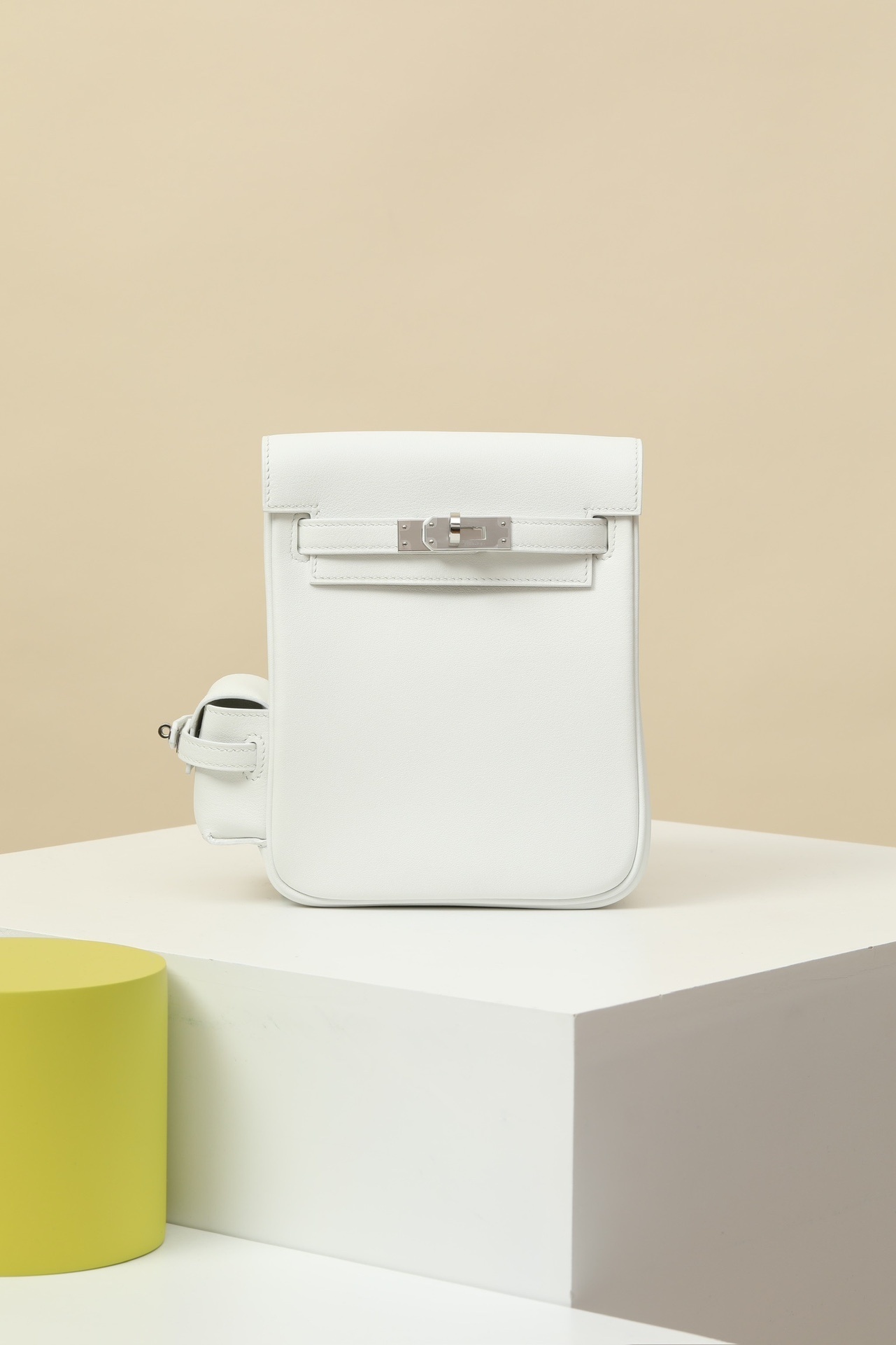 Hermes Kelly Jump Backpack white
