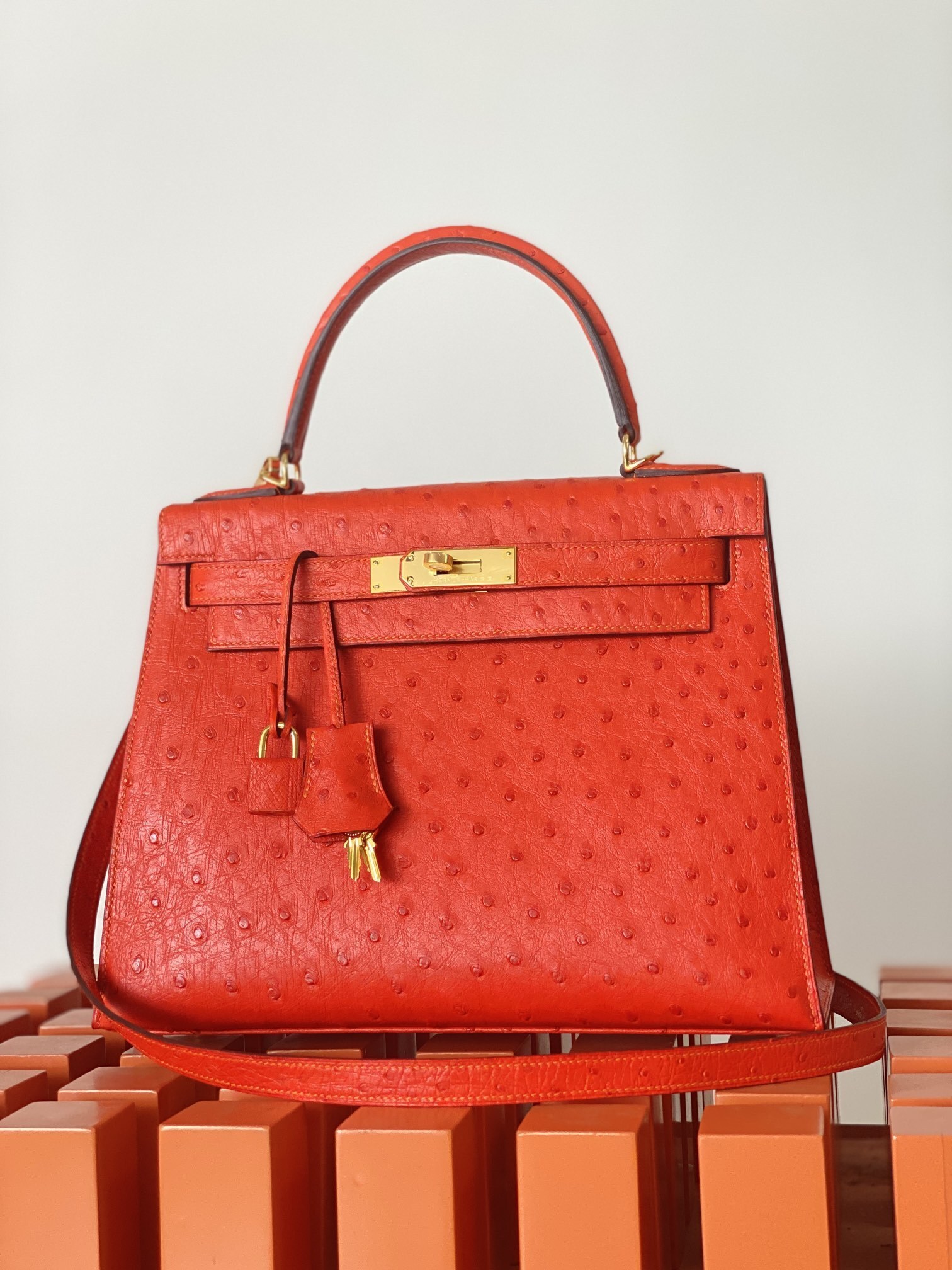 Hermes Kelly Handbag red