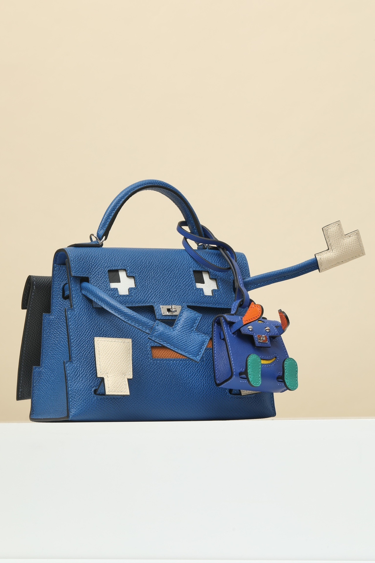 Hermes Quelle Idole Kelly Doll Bag Blue