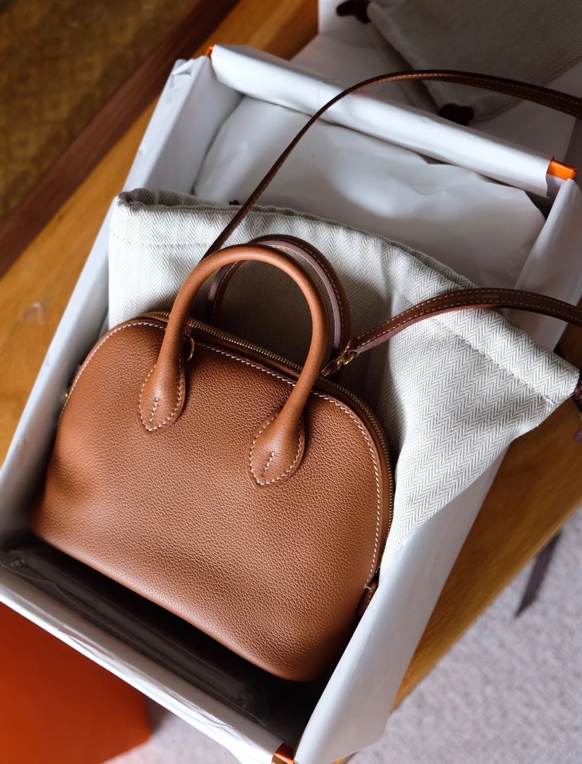 Hermes Classic Leather Bag brown