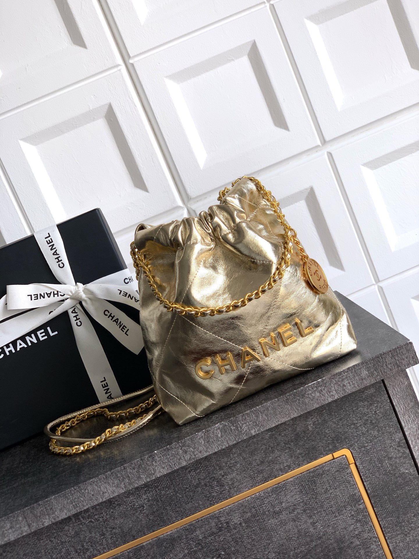 CHANEL Shopping Bag Yellow