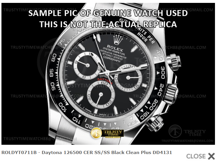 ROLDYT0711B - Daytona 126500 CER SS/SS Black Clean Plus DD4131 $838