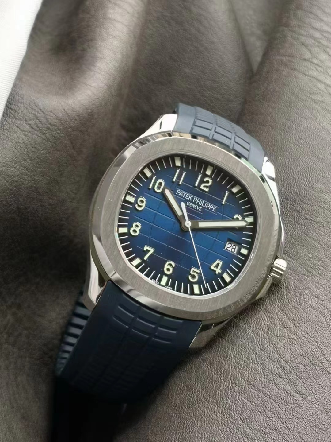 Aquanaut 5168G 42mm SS 3KF 1:1 Best Edition Blue Dial on Blue Rubber Strap A324 Super Clone V2 $528