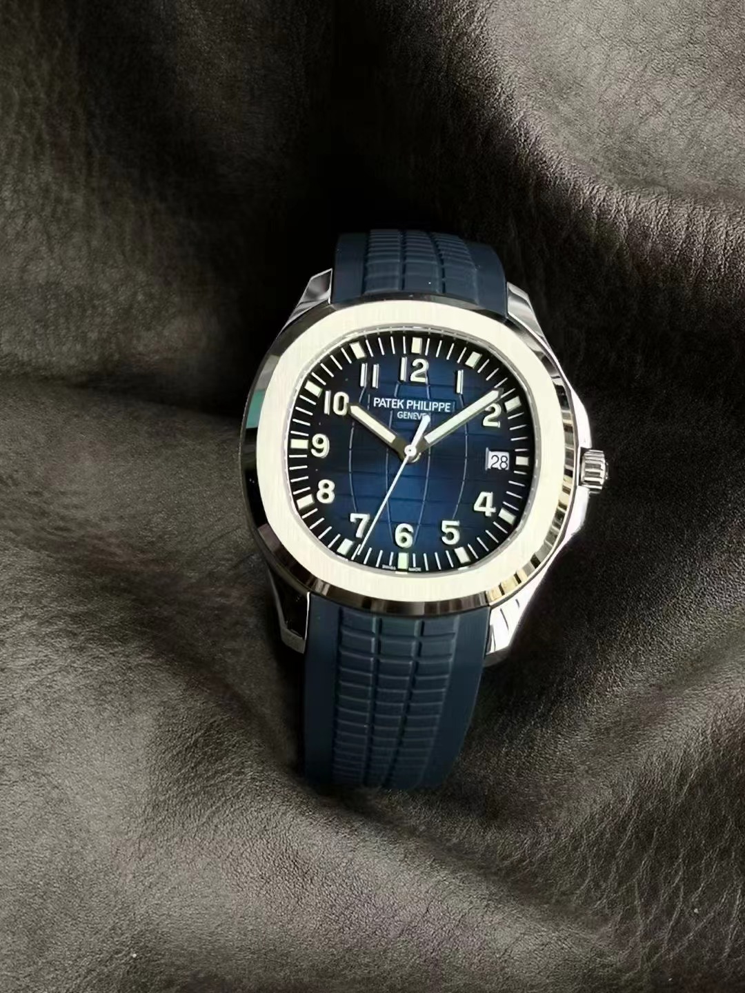Aquanaut 5168G 42mm SS 3KF 1:1 Best Edition Blue Dial on Blue Rubber Strap A324 Super Clone V2 $528