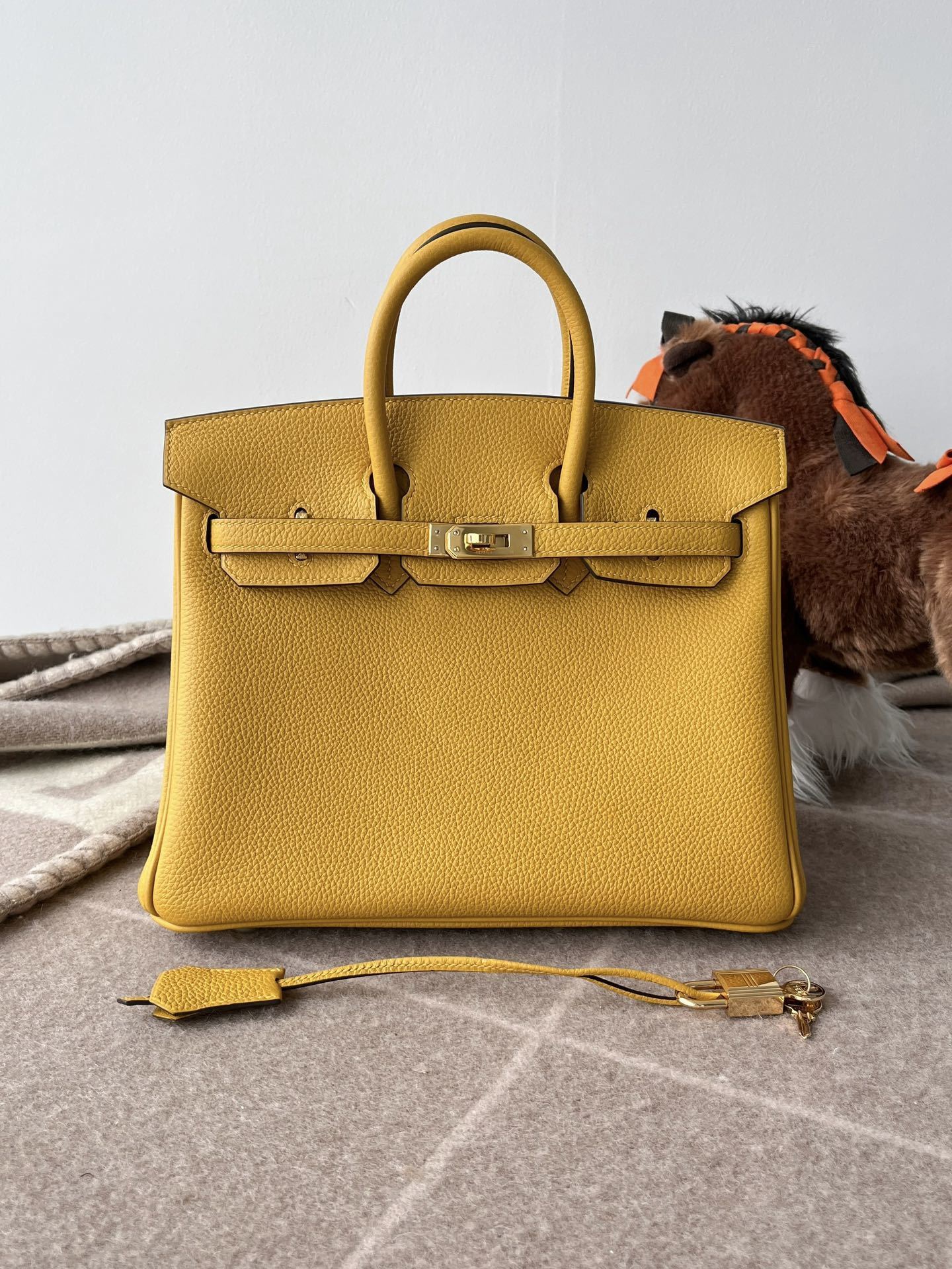Hermès Birkin 25 Jaune Ambre Togo Leather