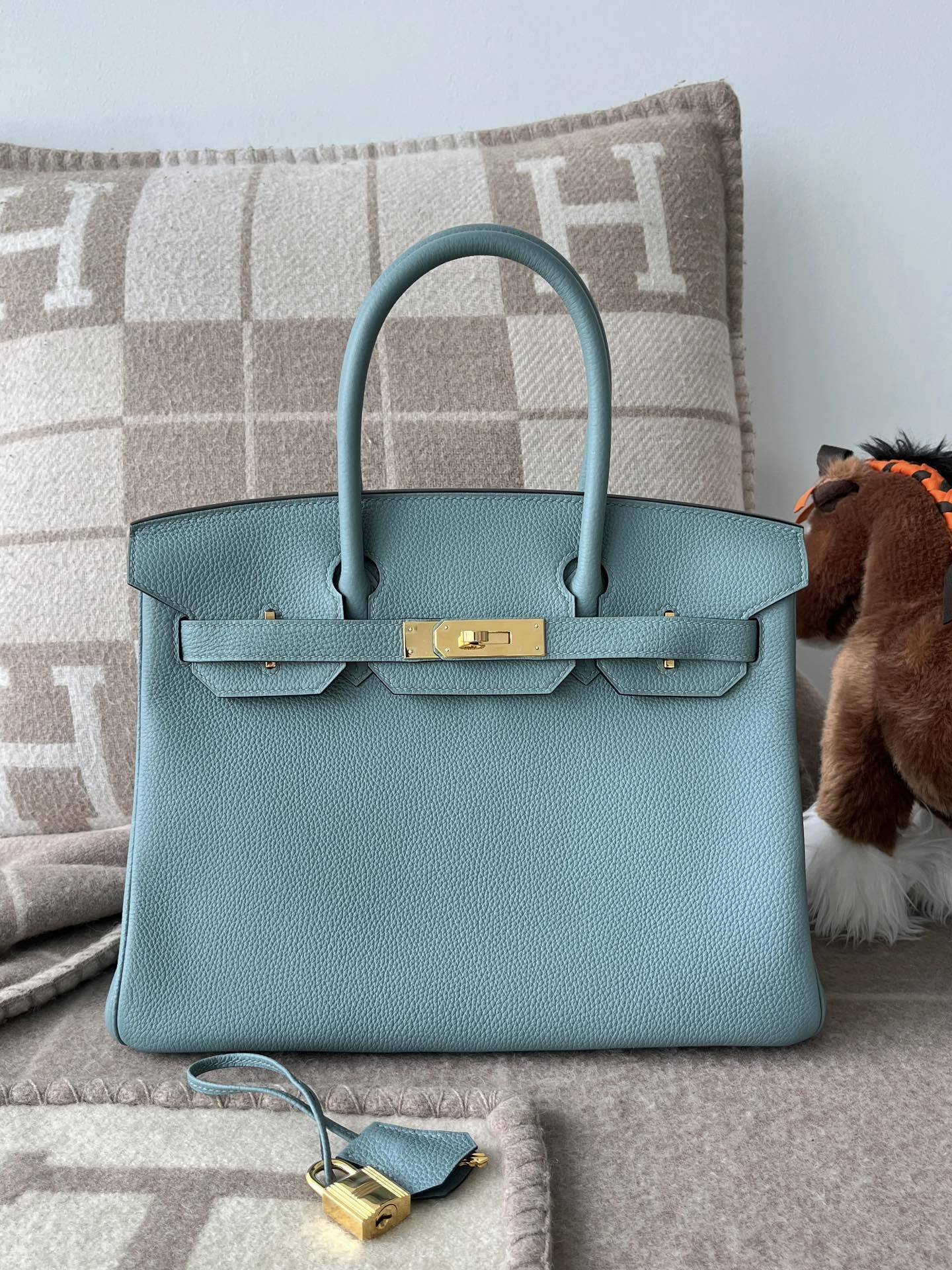 Hermes Birkin Handmade Leather Tote Bag