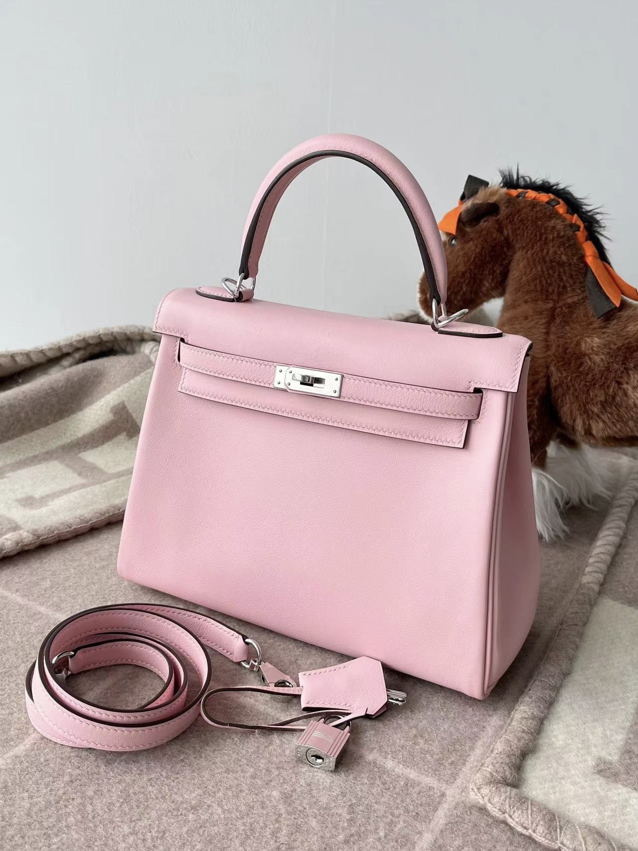 Hermes kelly Leather Tote Bag