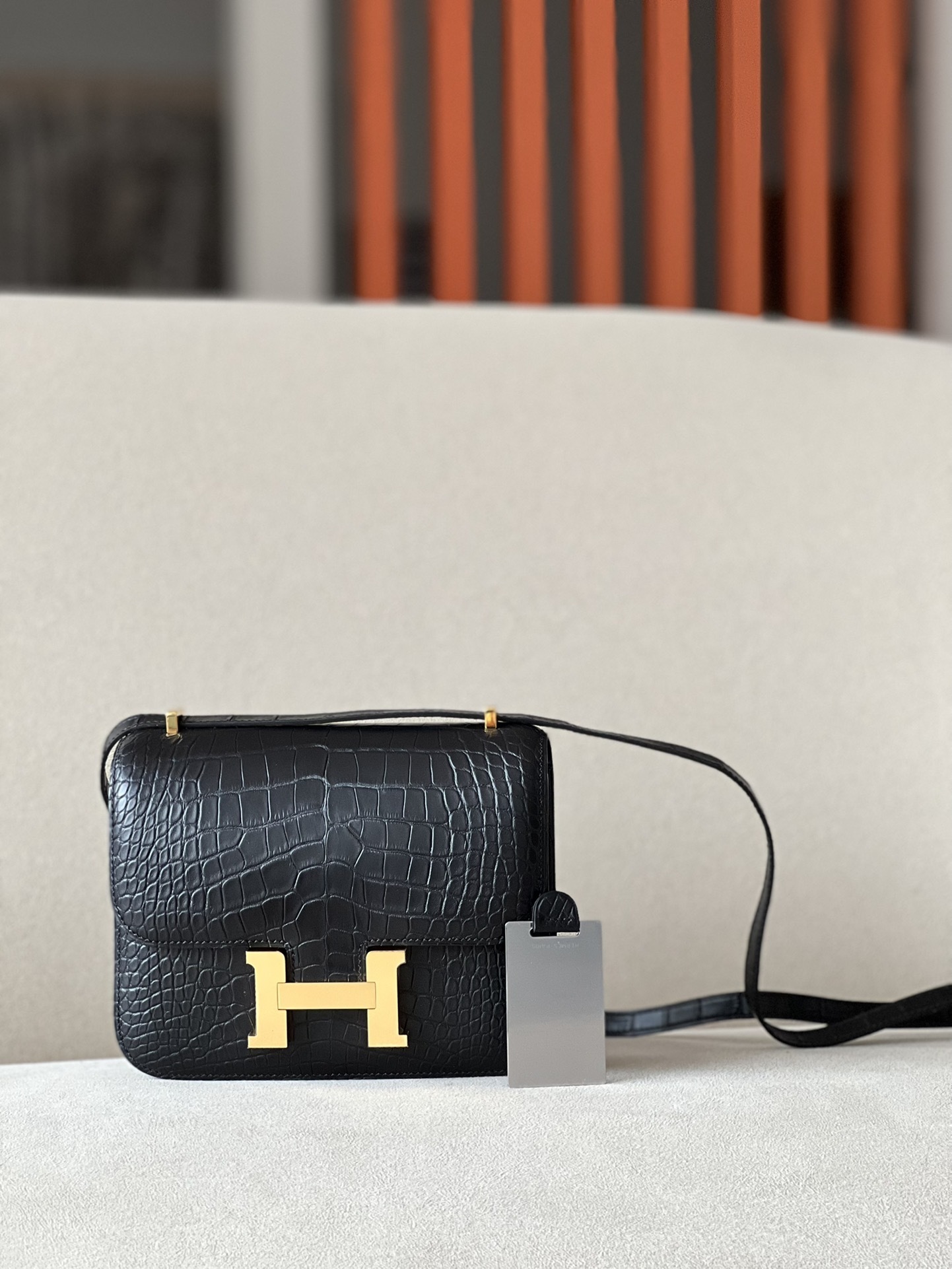 Hermès Constance 24 Exotic Alligator Black