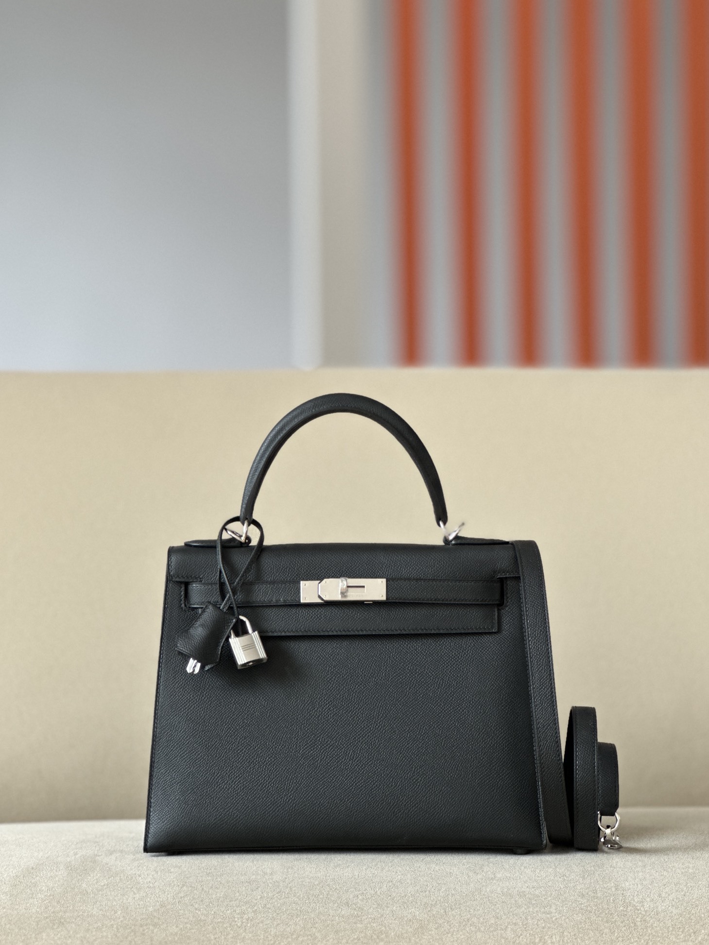 Hermes 20cm Kelly Bag black