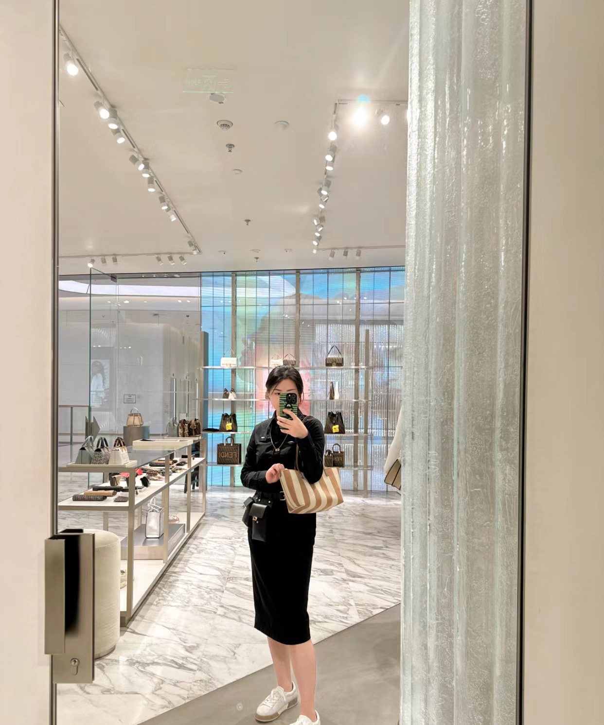 Fendi Pequin Tote Bag