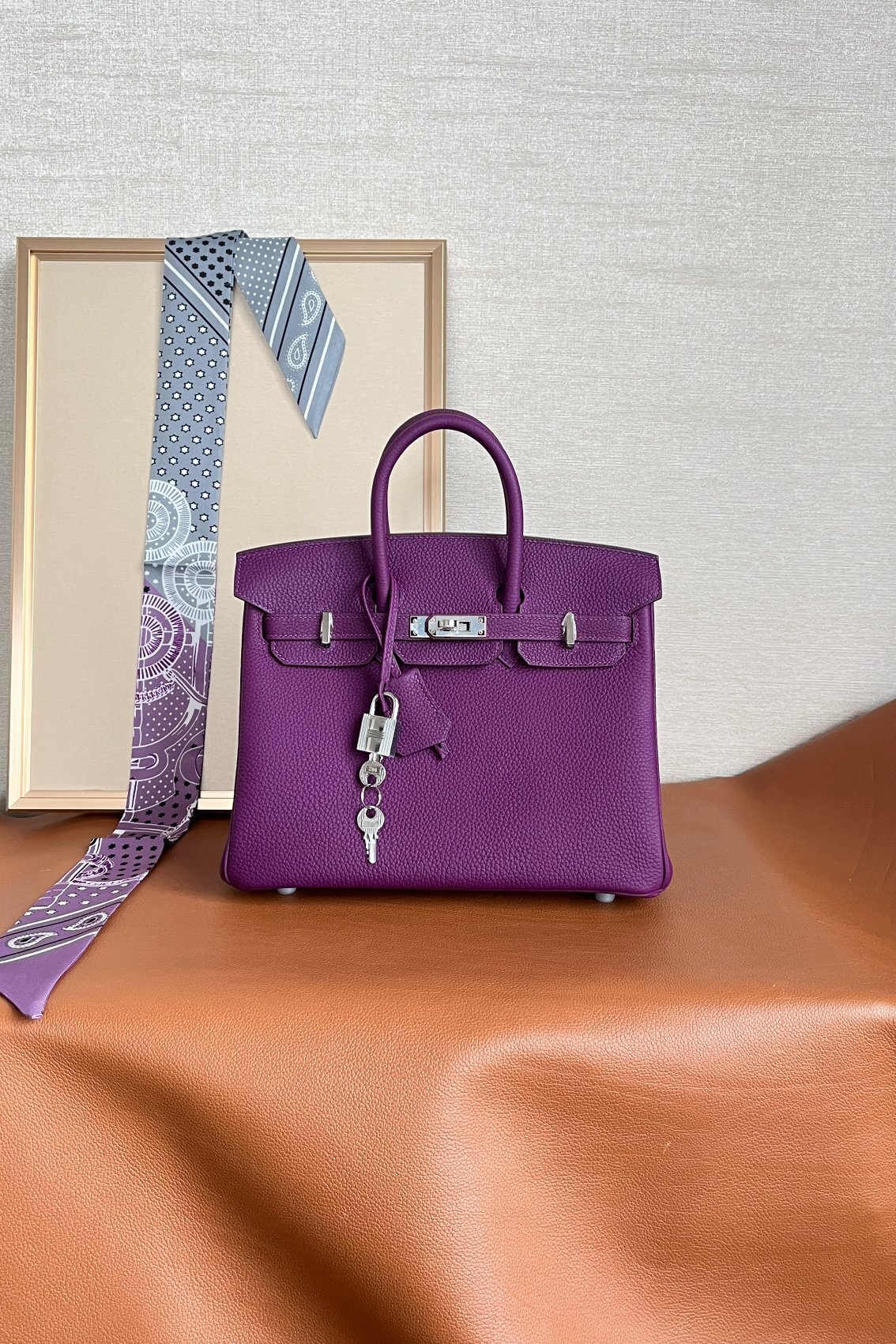 Hermes Birkin 30 Anemone Purple Leather Handbag