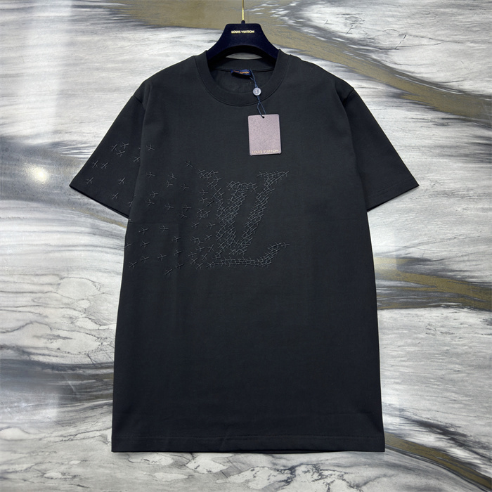 LV Cotton Pique T-Shirt Black