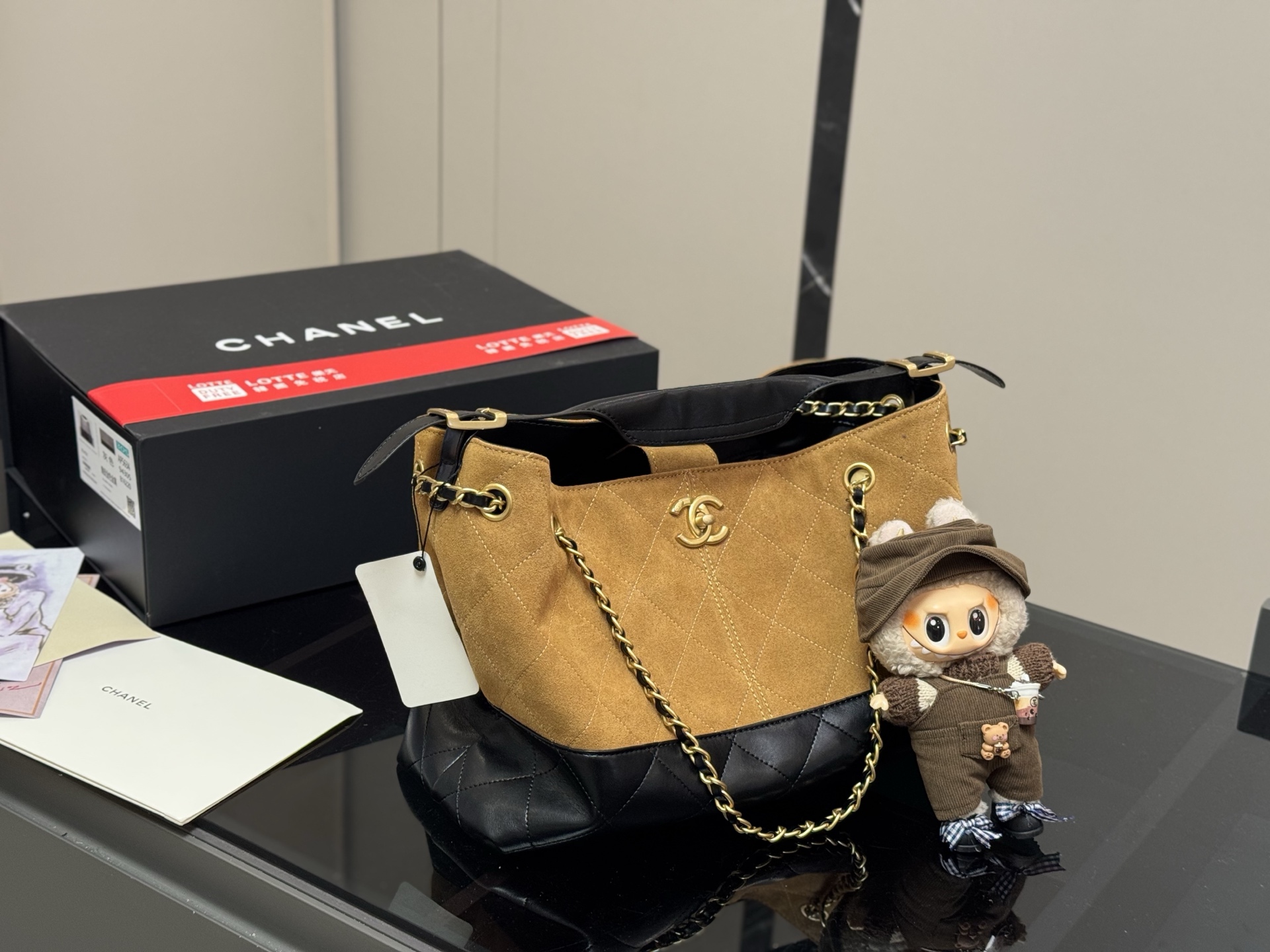 Chanel 25a vertical suede tote bag all colors
