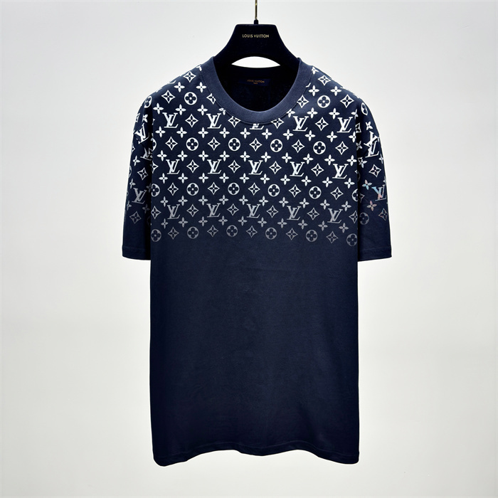 LV Monogram Gradient Cotton T-Shirt Black
