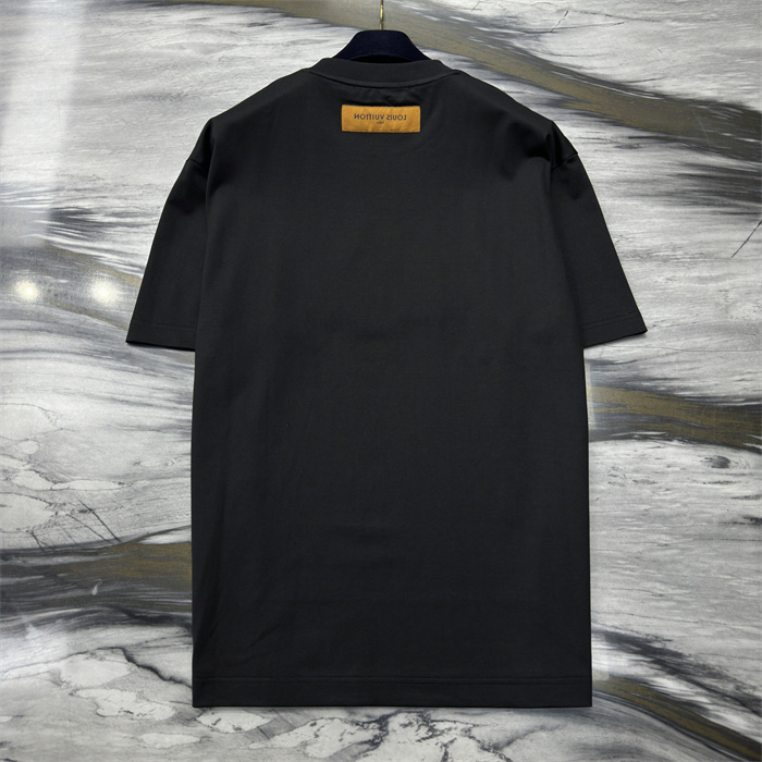 LV Embellished Cotton T-Shirt black