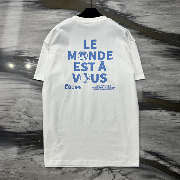 LV Embroidered Signature T-Shirt white