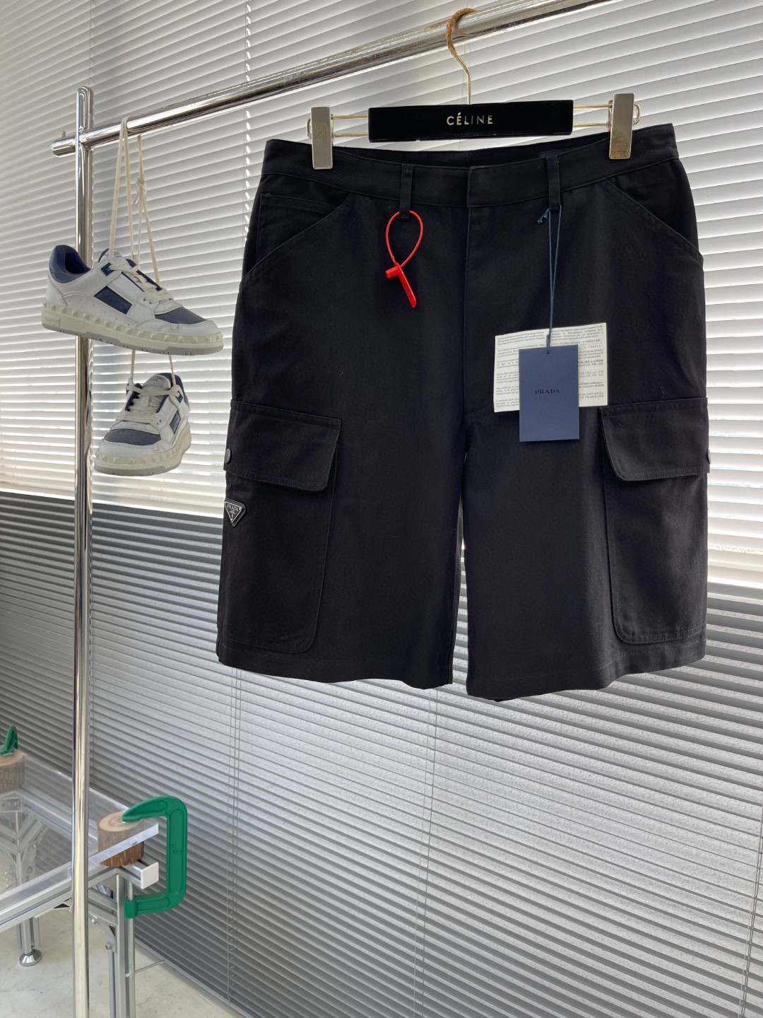 Prada Cotton Bermudas Black