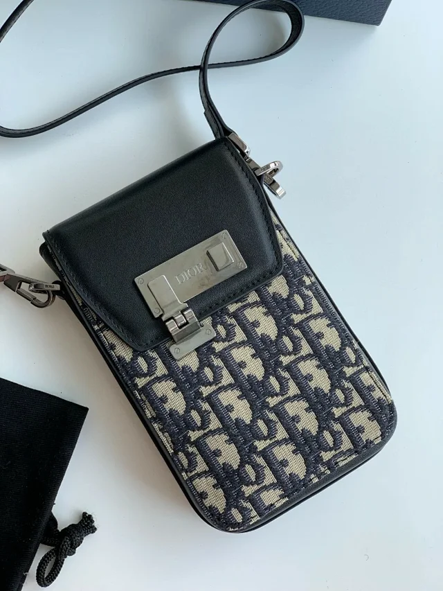 Dior mobile phone bag black