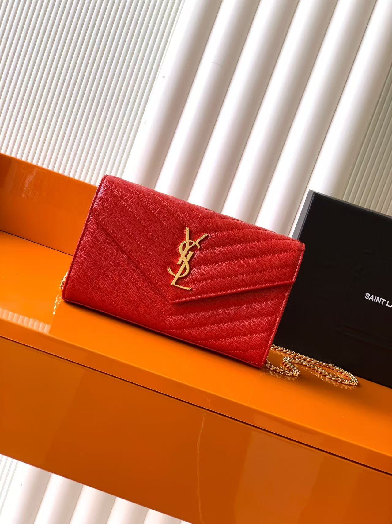Saint Laurent Cassandre Envelope Chain Crossbody Bag