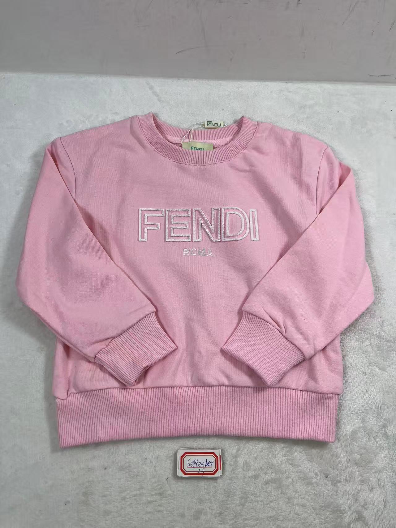 Fendi kids girl pink top sweat shirt pants
