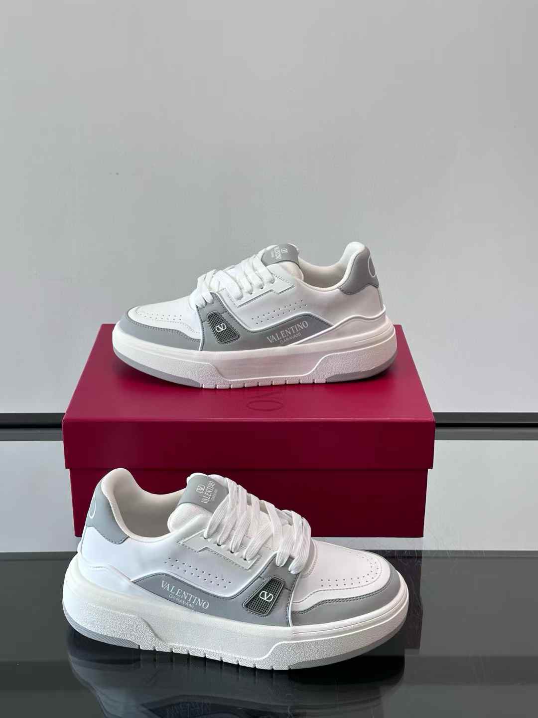 Valentino Studded Sneaker grey