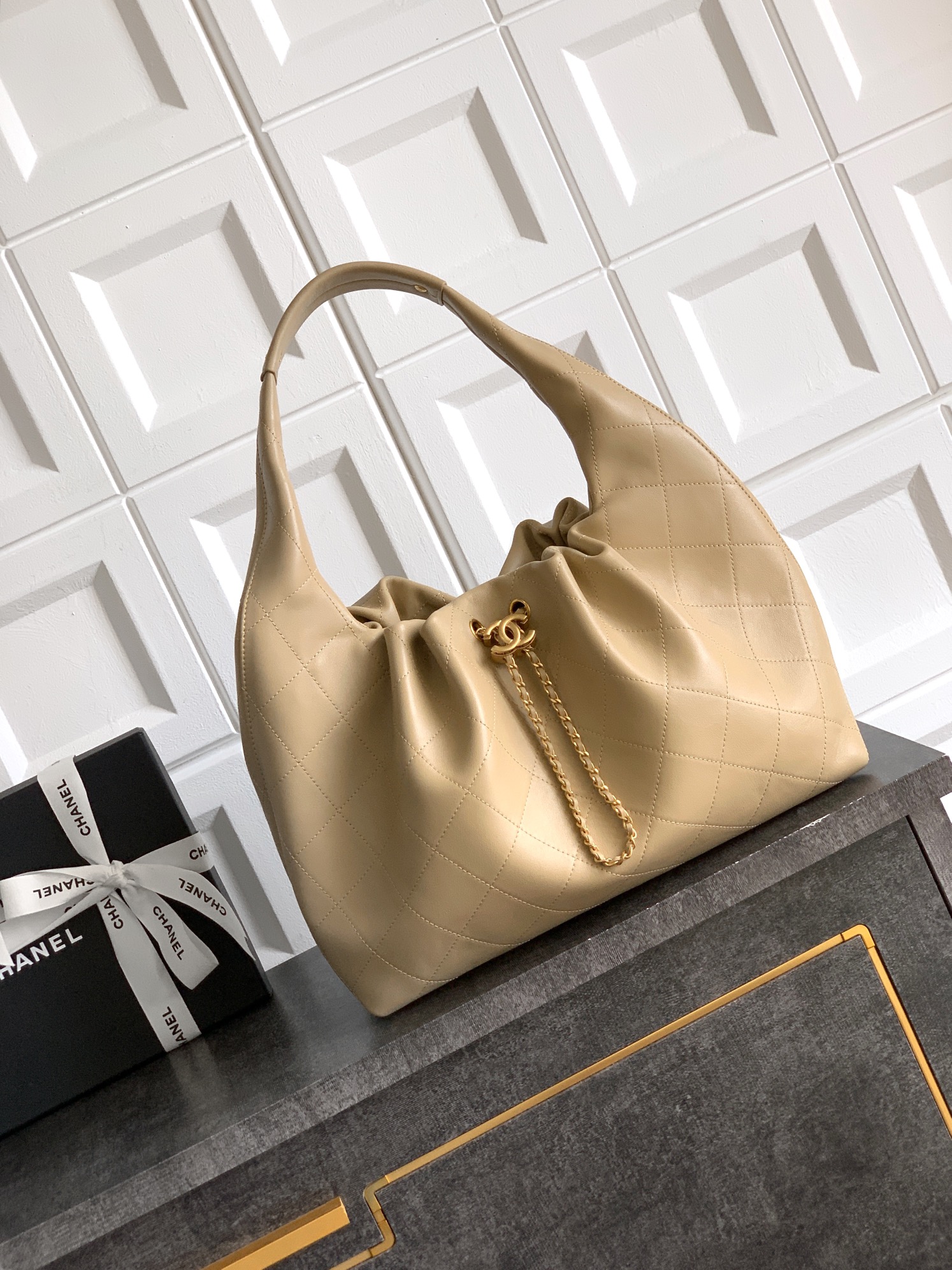 Chanel Hobo Bag beige