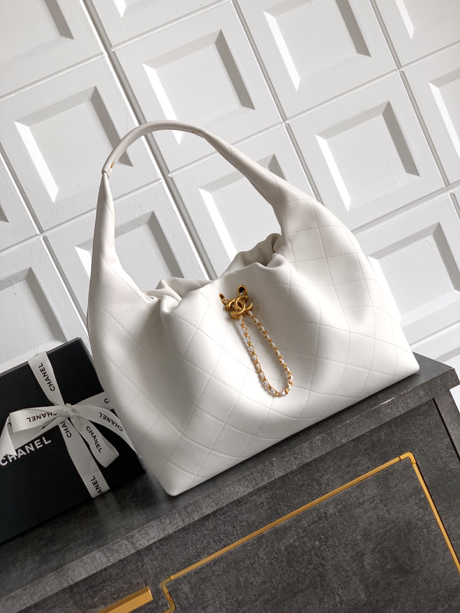 Chanel Hobo Bag white