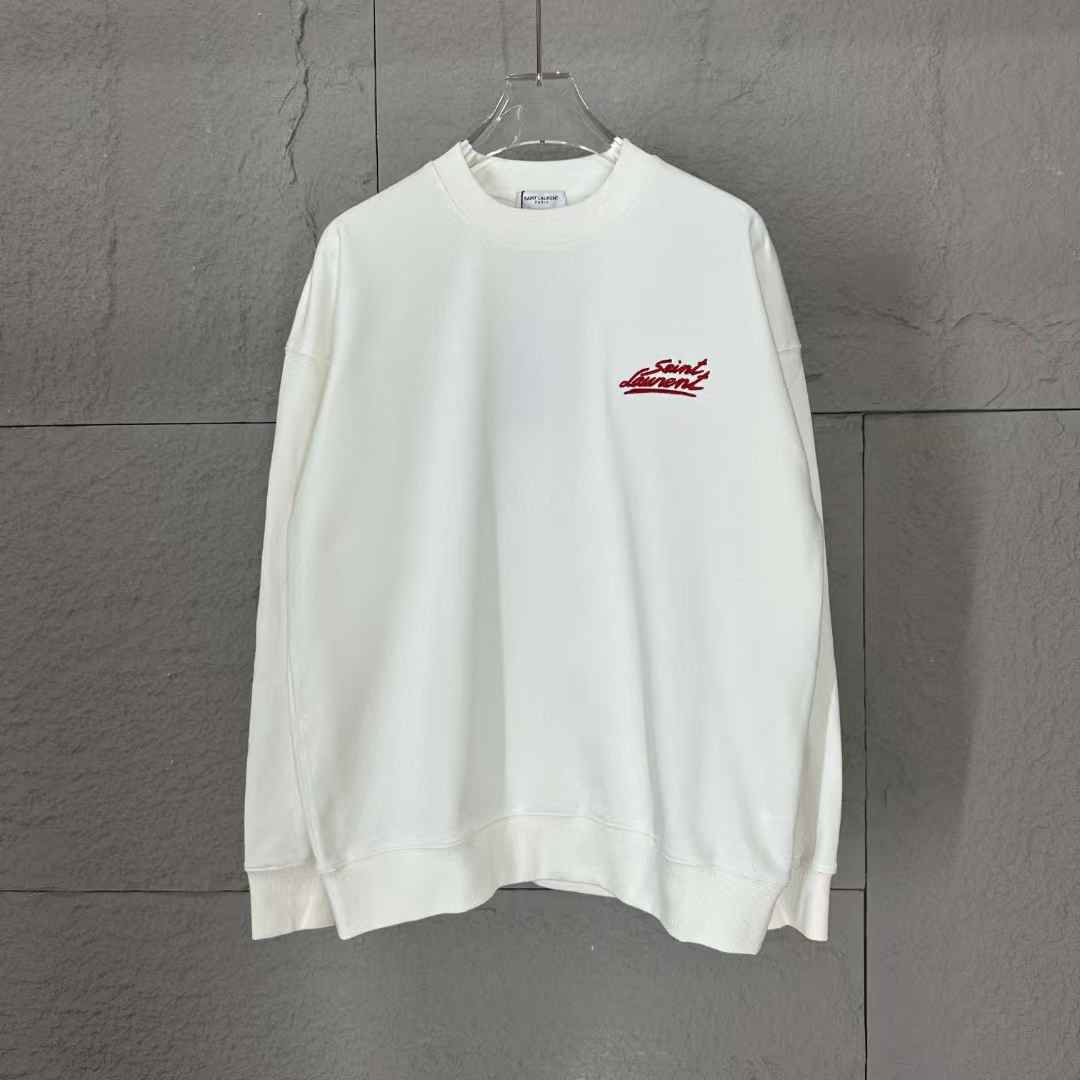 Saint Laurent  Maryland Mens Sweatshirt white