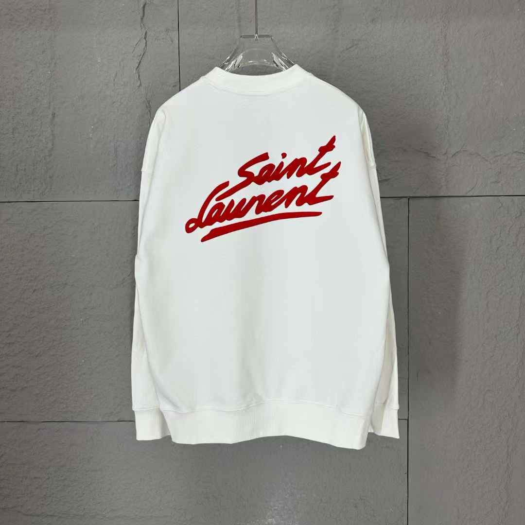 Saint Laurent  Maryland Mens Sweatshirt white